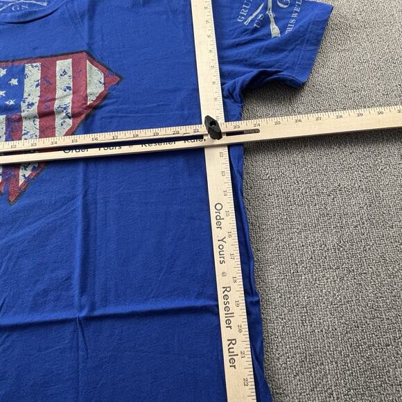 Grunt Style Shirt Adult Extra Large Blue Short Sleeve USA Patriot Casual Men's - Picture 11 of 14